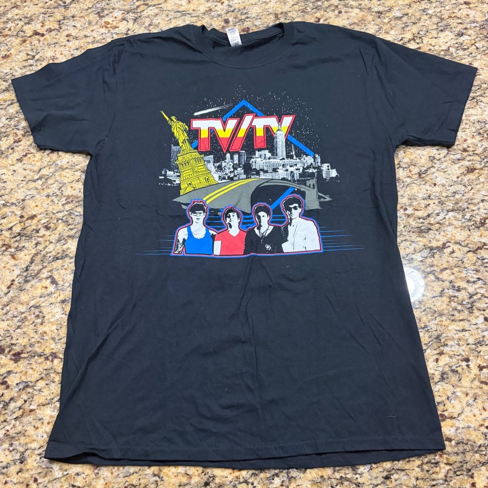 TV/TV Warped Tour 2009 Band Graphic T-Shirt Mens Medium Black Gildan Softstyle v